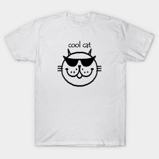 cool cat (black outline) T-Shirt